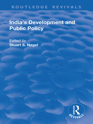 cover image of India's Development and Public Policy